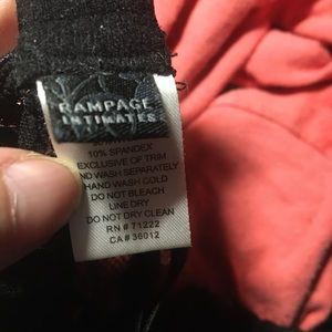 SLIT FRONT RAMPAGE INTIMATES NEGLIGÉE BLACK LACE WITH BUILT IN 30C BRA